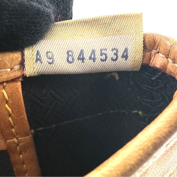 Dooney Bourke Vintage Brown Cotton Small Bucket Shoulder Bag Brown Leather Trim - Picture 10 of 12